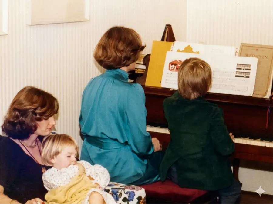 Matthew pictured in 1978 with his Mother